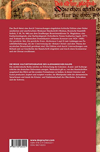 'Bräute Christi': Legenden und Traktate aus dem Straßburger Magdalenenkloster. Edition und Untersuchungen (Kulturtopographie des alemannischen Raums, 7) (German Edition)