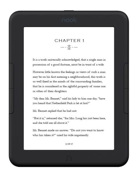 Barnes & Noble Nook Glowlight 4e eReader | 6" Touchscreen | 8GB | Black | BNRV1000