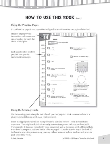 180 Days™: Includes 4 Assorted Workbooks for Reading, Math, Writing, and Grammar Skills for 5th Grade Practice Workbook for Classroom and Home, Cool & Fun Practice Created by Teachers