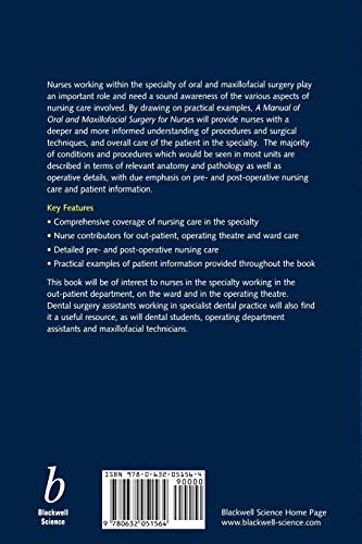 A Manual of Oral and Maxillofacial Surgery for Nurses