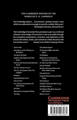 Apocalypse and the Writings on Revelation (The Cambridge Edition of the Works of D. H. Lawrence)