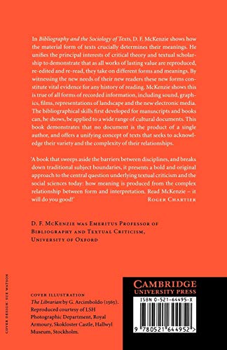 Bibliography and the Sociology of Texts