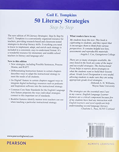 50 Literacy Strategies: Step-by-Step (Teaching Strategies Series)