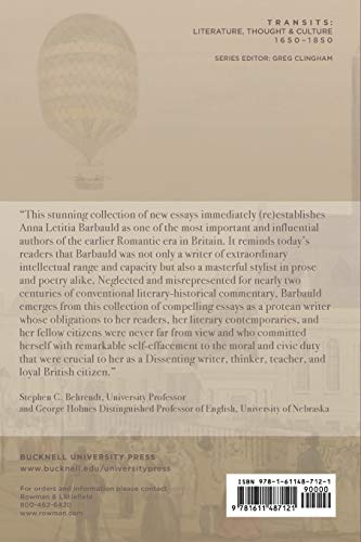 Anna Letitia Barbauld: New Perspectives (Transits: Literature, Thought & Culture, 1650–1850)