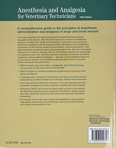 Anesthesia and Analgesia for Veterinary Technicians