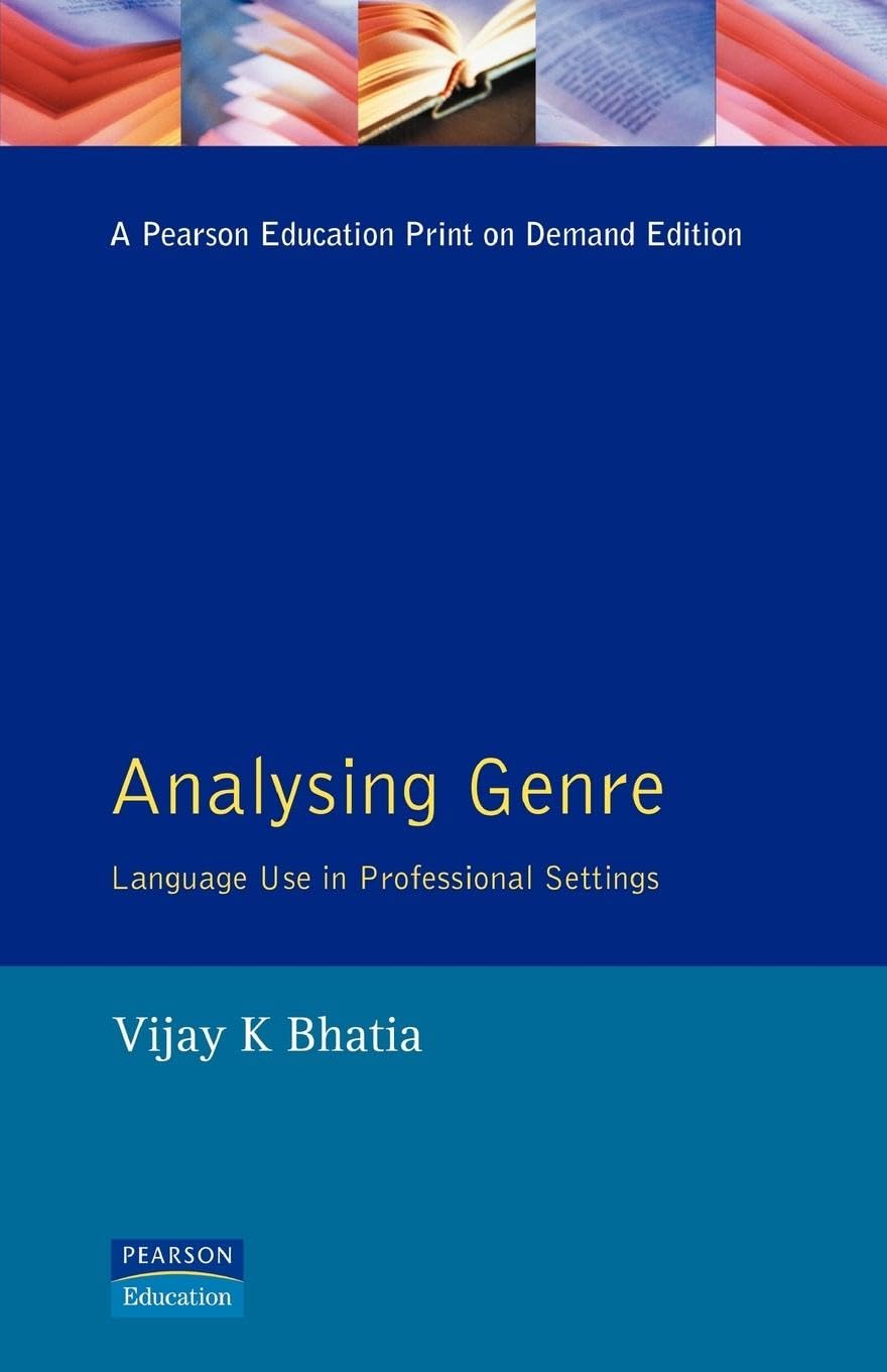 Analysing Genre (Applied Linguistics and Language Study)