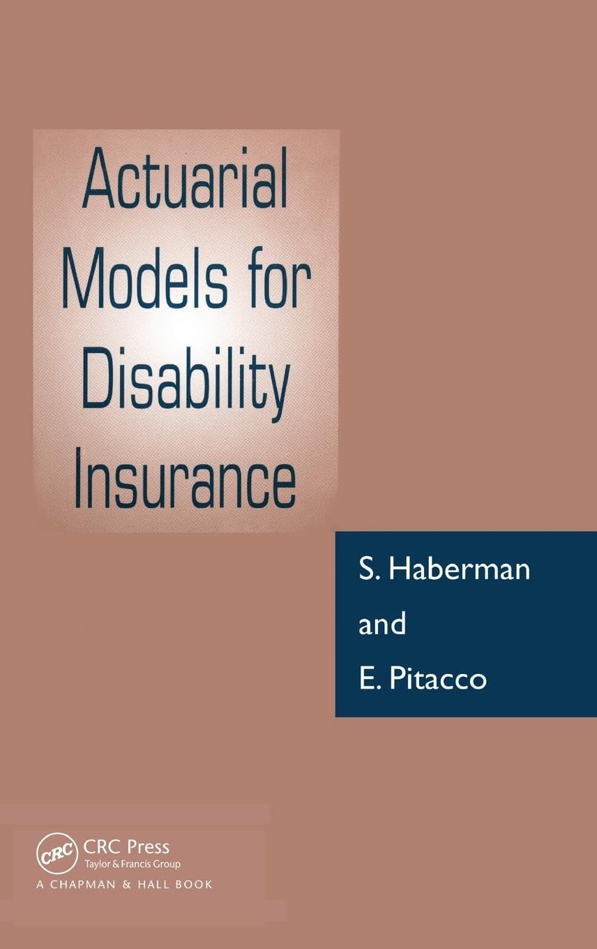 Actuarial Models for Disability Insurance: A multiple state approach