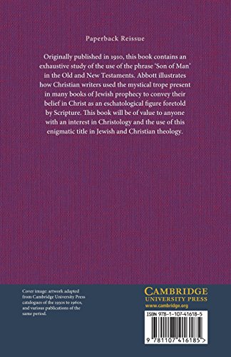 'The Son of Man': Or Contributions to the Study of the Thoughts of Jesus