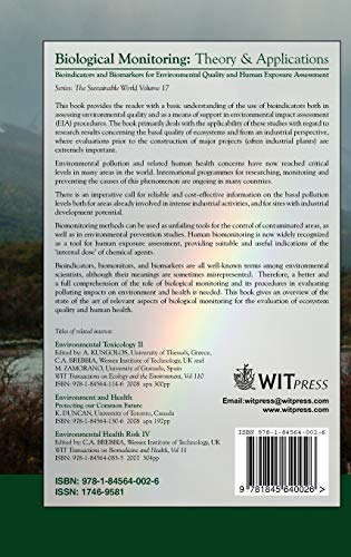 Biological Monitoring : Theory and Applications (The Sustainable World)