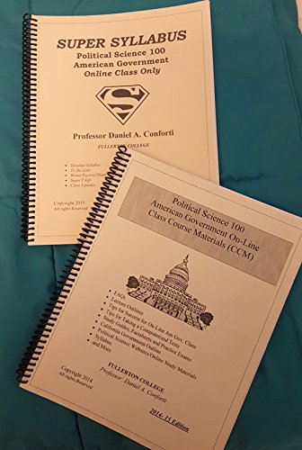 3 book textbook set for PoliSci 100, Fullerton College, Dr. Conforti