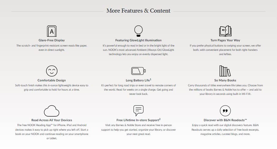 Barnes & Noble Nook Glowlight 4e eReader | 6" Touchscreen | 8GB | Black | BNRV1000