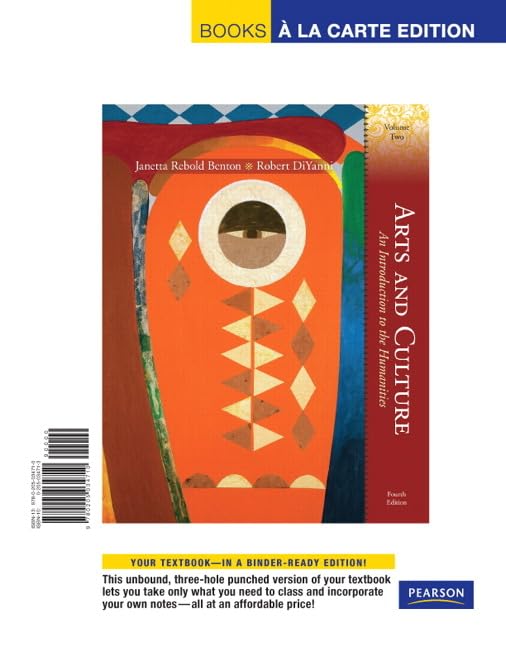 Arts and Culture: An Introduction to the Humanities, Volume 2 (Books a la Carte)