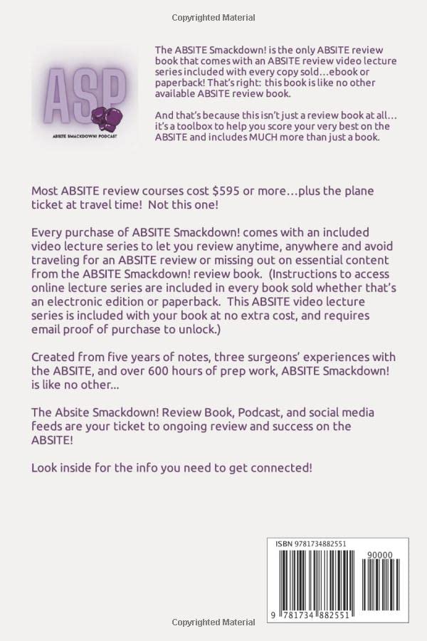 Absite Smackdown! V3.0: The Absite Review Manual With Video Review Course