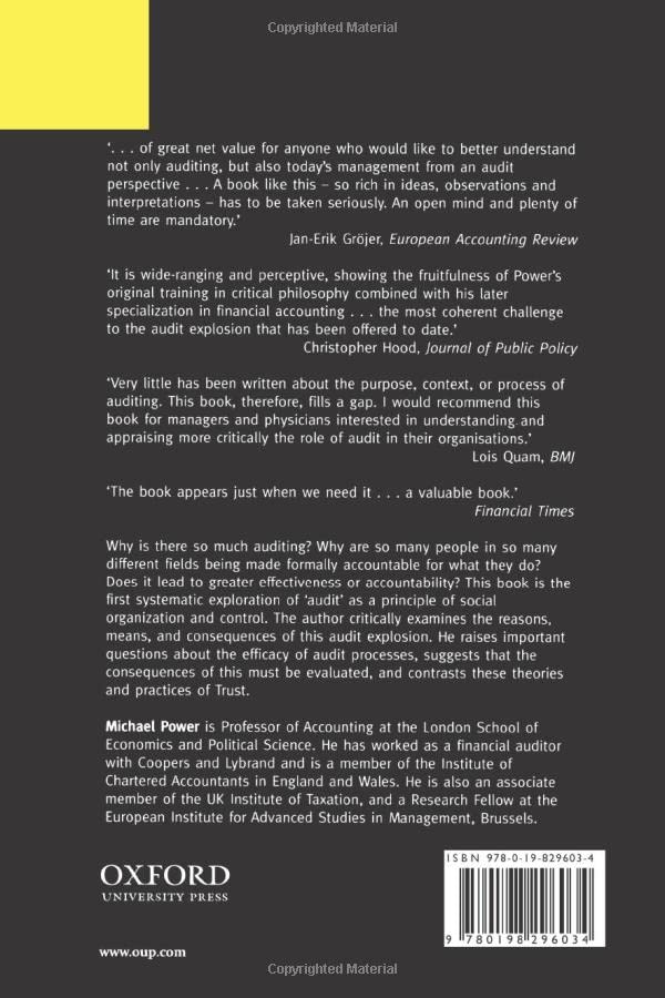 AUDIT SOCIETY P: Rituals of Verification