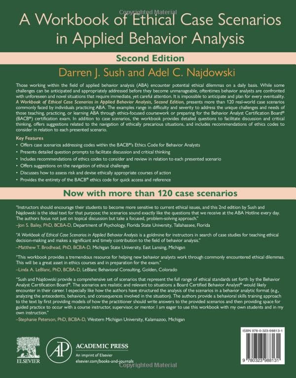 A Workbook of Ethical Case Scenarios in Applied Behavior Analysis