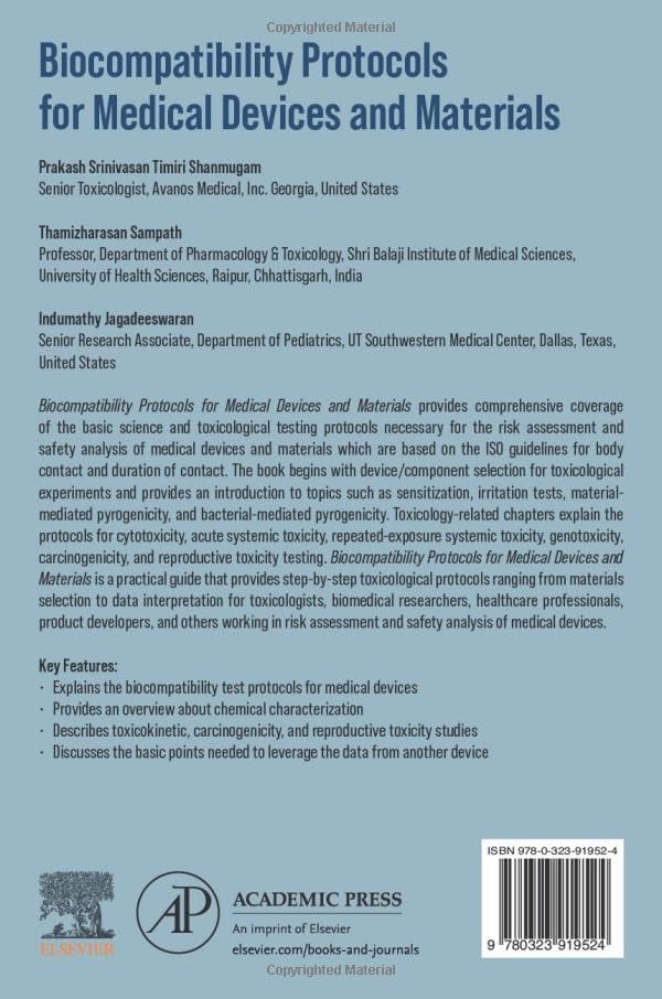 Biocompatibility Protocols for Medical Devices and Materials