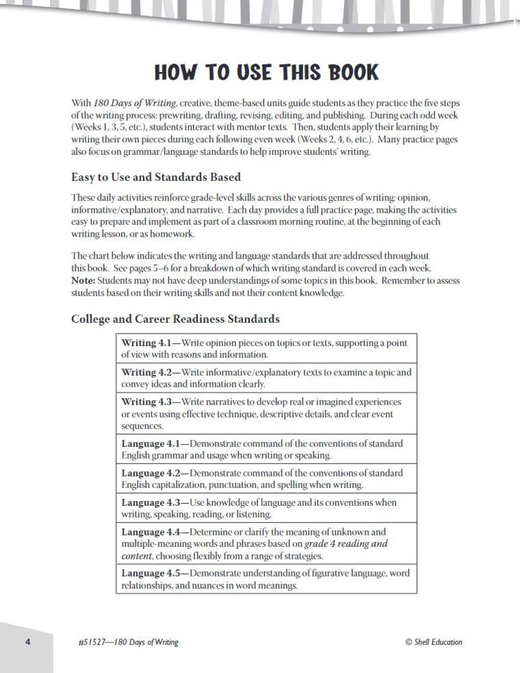 180 Days™: Includes Reading 2nd Edition, Writing, and Math for 4th Grade Practice Workbook for Classroom and Home, Cool and Fun Practice Created by Teachers