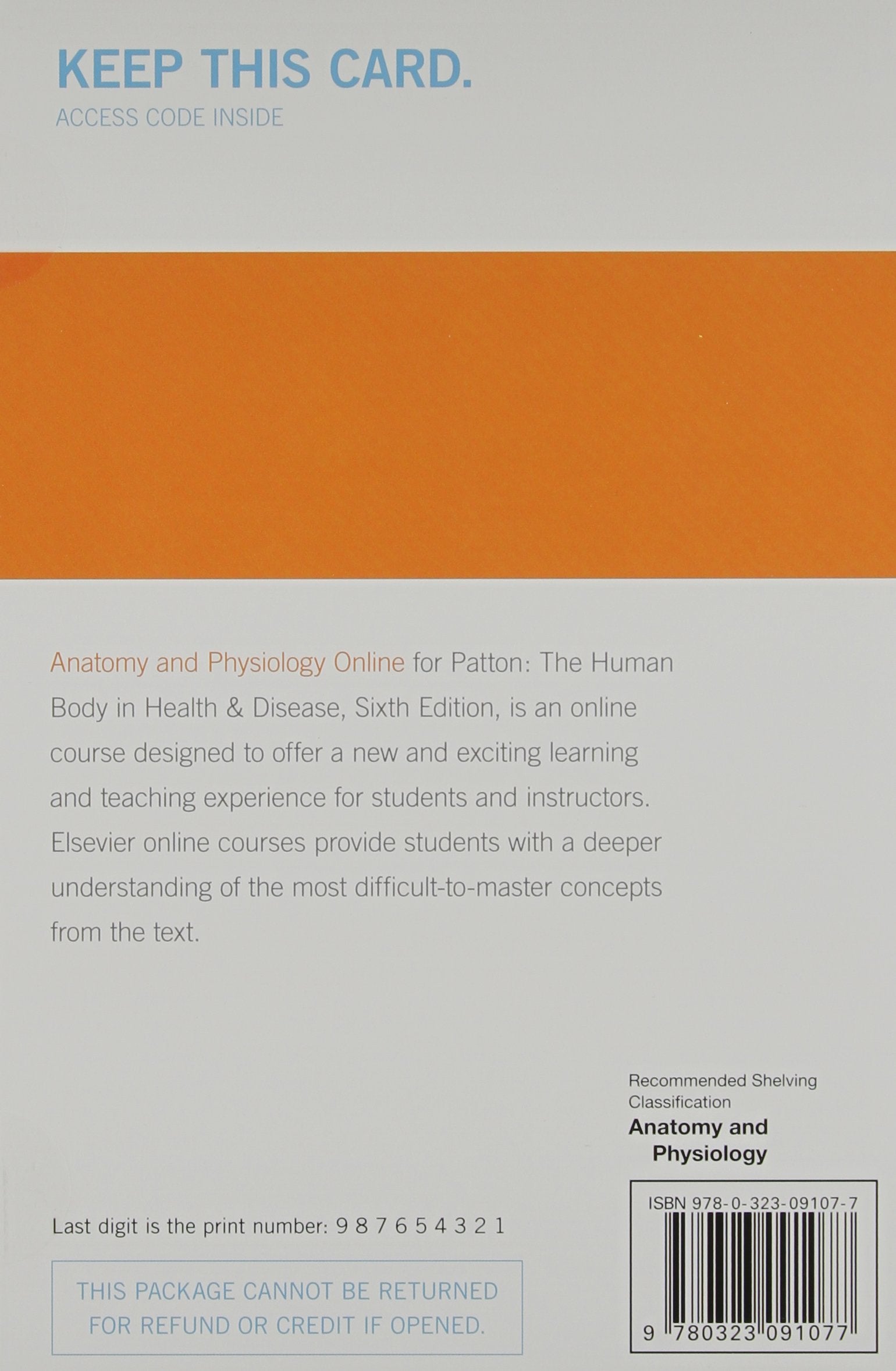 Anatomy and Physiology Online for The Human Body in Health & Disease (Access Code and Textbook Package)